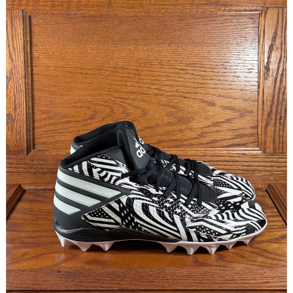 Adidas Freak Mid Football Cleats Mens 11.5 Black White Stars Stripes Q16091 - Picture 3 of 8
